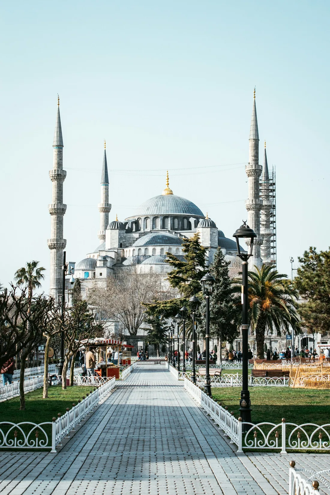 Den Bla Moske i Istanbul Tyrkia