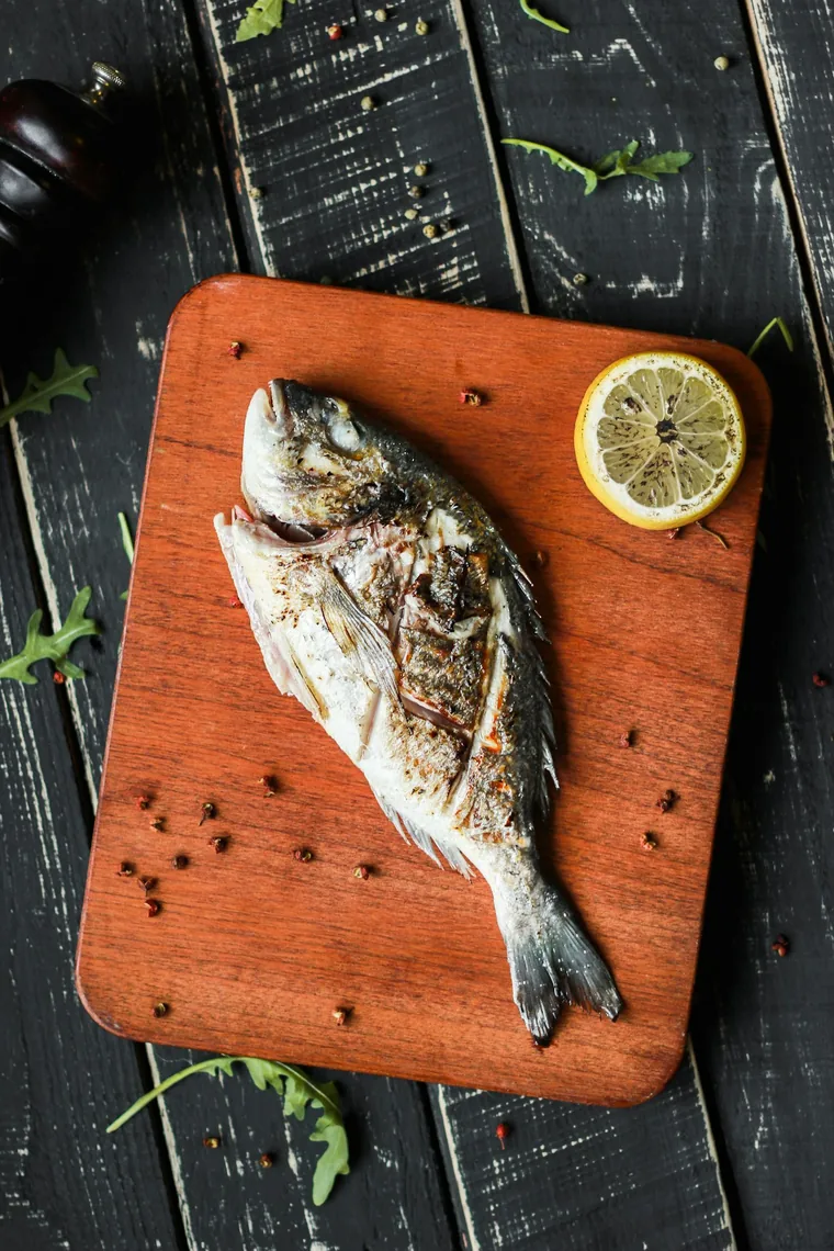 Grillet fisk med sitron