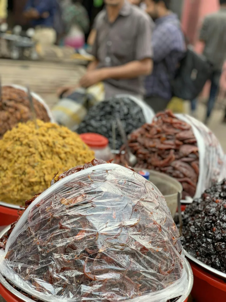 Tørrvarer på markedsbordet