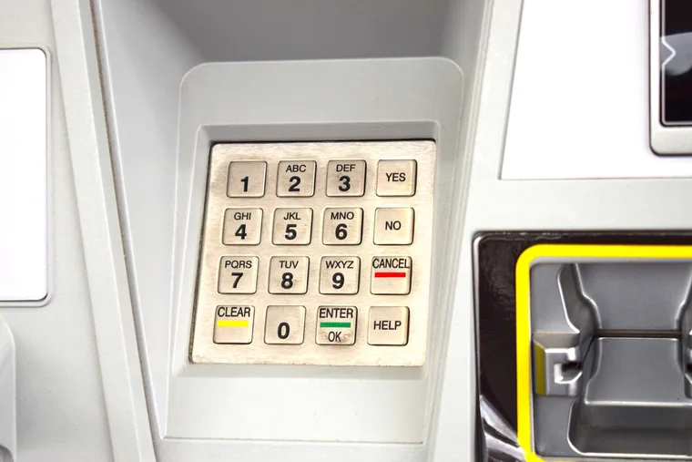 Tastaturet på minibanken